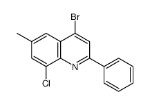 4-bromo-8-chloro-6-methyl-2-phenylquinoline结构式