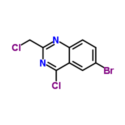 6-Bromo-4-chloro-2-chloromethyl-quinazoline结构式