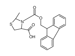 FMOC-(4S,2RS)-2-METHYLTHIAZOLIDINE-4-CARBOXYLIC ACID结构式