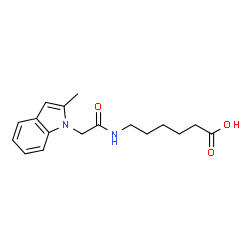 6-{[(2-Methyl-1H-indol-1-yl)acetyl]amino}hexanoic acid结构式