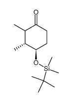 (2R,3R,4R)-(-)-4-(tert-butyldimethylsiloxy)-2,3-dimethylcyclohexanone结构式