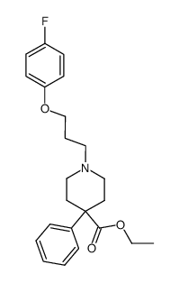 1-[3-(4-fluoro-phenoxy)-propyl]-4-phenyl-piperidine-4-carboxylic acid ethyl ester结构式