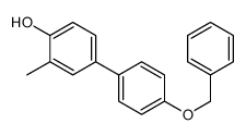 2-methyl-4-(4-phenylmethoxyphenyl)phenol结构式