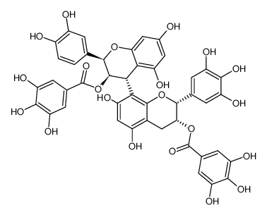 (-)-epicatechin 3-O-gallate (4β-8)-(-)-epigallocatechin 3-O-gallate结构式