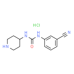 1-(3-Cyanophenyl)-3-piperidin-4-yl-ureahydrochloride结构式