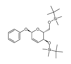 Phenyl 4,6-di-O-dimethyl-tert-butylsilyl-2,3-dideoxy-alpha-d-erythro-h ex-2-enopyranoside structure