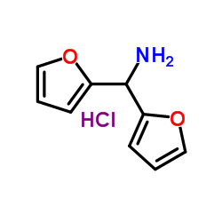 1,1-Di(2-furyl)methanamine hydrochloride (1:1) Structure