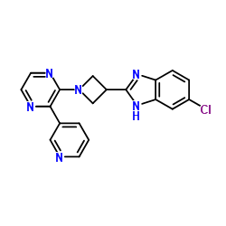 5-Chloro-2-{1-[3-(3-pyridinyl)-2-pyrazinyl]-3-azetidinyl}-1H-benzimidazole结构式