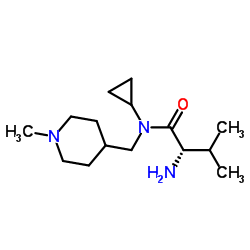 N-Cyclopropyl-N-[(1-methyl-4-piperidinyl)methyl]-L-valinamide结构式