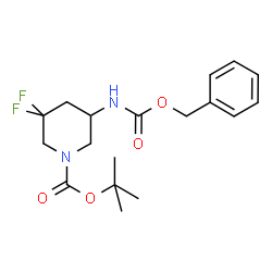 tert-butyl 5-(benzyloxycarbonylamino)-3,3-difluoropiperidine-1-carboxylate结构式