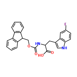 N-[(9H-Fluoren-9-ylmethoxy)carbonyl]-5-fluorotryptophan Structure