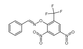 (E)-benzaldehyde O-(2,4-dinitro-6-(trifluoromethyl)phenyl) oxime Structure