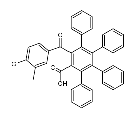 2-(4-Chloro-3-methyl)benzoyl-3,4,5,6-tetraphenyl-benzoic acid结构式