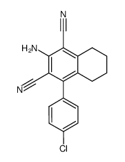 2-amino-4-(4chloro-phenyl)-5,6,7,8-tetrahydro-naphthalene-1,3-dicarbonitrile结构式