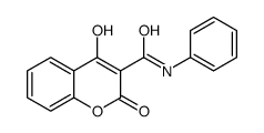 4-hydroxy-2-oxo-N-phenylchromene-3-carboxamide结构式