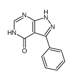 3-phenyl-1H-pyrazolo[3,4-d]pyrimidin-4-ol结构式