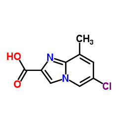 6-Chloro-8-methylimidazo[1,2-a]pyridine-2-carboxylic acid结构式