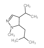 1H-Pyrazole,4,5-dihydro-1-methyl-4-(1-methylethyl)-5-(2-methylpropyl)- Structure
