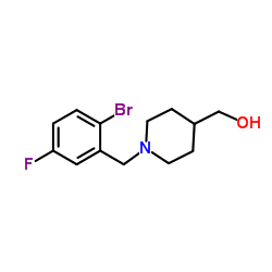 [1-(2-Bromo-5-fluorobenzyl)-4-piperidinyl]methanol Structure