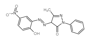 2,4-dihydro-4-[(2-hydroxy-5-nitrophenyl)azo]-5-methyl-2-phenyl-3H-pyrazol-3-one结构式