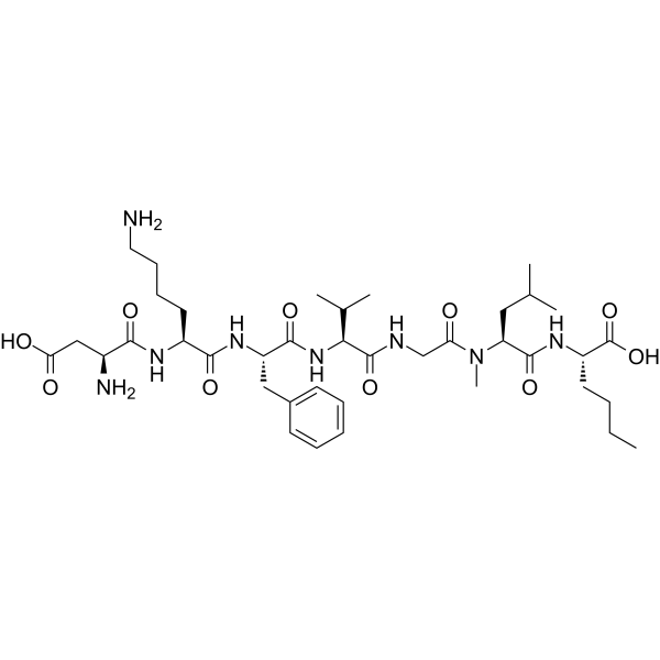 [Lys5,MeLeu9,Nle10]Neurokinin A(4-10)结构式