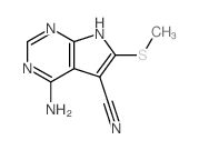 7H-Pyrrolo[2,3-d]pyrimidine-5-carbonitrile,4-amino-6-(methylthio)- Structure