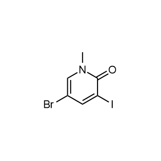 5-溴-3-碘-1-甲基吡啶-2(1H)-酮结构式