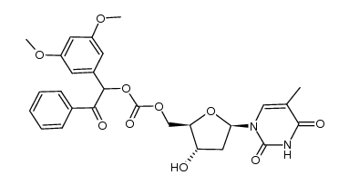 thymidine 5'-(3'',5''-dimethoxybenzoin)carbonate结构式