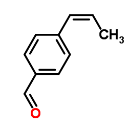 Benzaldehyde, 4-(1-propenyl)-, (Z)- (9CI)结构式