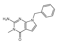 2-amino-7-benzyl-3-methyl-3H-pyrrolo[2,3-d]pyrimidin-4(7H)-one结构式