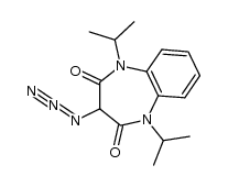 3-Azido-2,4-dioxo-1,5-bis-(1-methylethyl)-2,3,4,5-tetrahydro-1H-1,5-benzodiazepine结构式