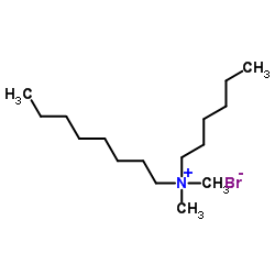 N-Hexyl-N,N-dimethyl-1-octanaminium bromide structure