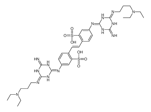 2,2'-(1,2-Ethenediyl)bis[5-[[4-amino-6-[[3-(diethylamino)propyl]amino]-1,3,5-triazin-2-yl]amino]-benzenesulfonic acid] picture