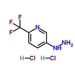 5-Hydrazino-2-(trifluoromethyl)pyridine dihydrochloride结构式