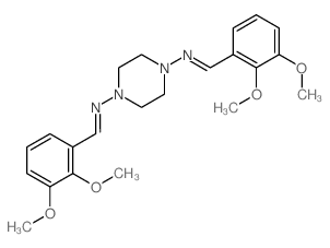 1-(2,3-dimethoxyphenyl)-N-[4-[(2,3-dimethoxyphenyl)methylideneamino]piperazin-1-yl]methanimine structure