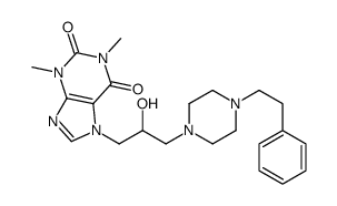 7-[3-(4-Phenethyl-1-piperazinyl)-2-hydroxypropyl]-1,3-dimethyl-7H-purine-2,6(1H,3H)-dione Structure