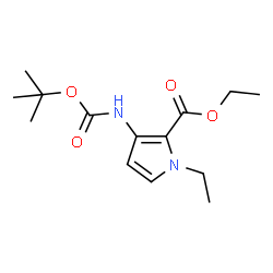 Ethyl 3-((tert-butoxycarbonyl)amino)-1-ethyl-1H-pyrrole-2-carboxylate picture