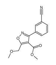 4-Isoxazolecarboxylicacid,3-(3-cyanophenyl)-5-(methoxymethyl)-,methylester(9CI) picture