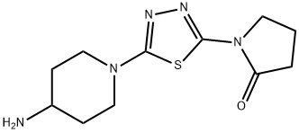 1-(5-(4-Aminopiperidin-1-yl)-1,3,4-thiadiazol-2-yl)pyrrolidin-2-one picture