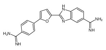 2-[5-(4-carbamimidoylphenyl)furan-2-yl]-3H-benzimidazole-5-carboximidamide结构式