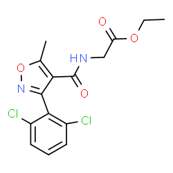 ETHYL 2-(([3-(2,6-DICHLOROPHENYL)-5-METHYL-4-ISOXAZOLYL]CARBONYL)AMINO)ACETATE Structure