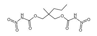 N,N'-Dinitro-2-methyl-2-propyl-1,3-dicarbamoyl-oxy-propan结构式