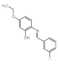 Phenol,2-[[(3-chlorophenyl)methylene]amino]-5-ethoxy- structure