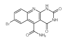 7-bromo-2,4-dioxo-1H-pyrimido[4,5-b]quinoline-5-carboxamide结构式