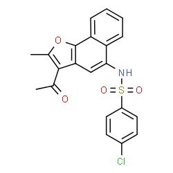 N-(3-Acetyl-2-methylnaphtho[1,2-b]furan-5-yl)-4-chlorobenzenesulfonamide结构式