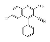 2-氨基-3-氰基-4-苯基-6-氯喹啉结构式