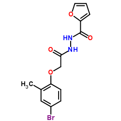 N'-[(4-Bromo-2-methylphenoxy)acetyl]-2-furohydrazide Structure