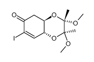 (2S,3S,4aR,8aR)-2,3,4a,8a-Tetrahydro-7-iodo-2,3-dimethoxy-2,3-dimethyl-1,4-benzodioxin-6(5H)-one Structure