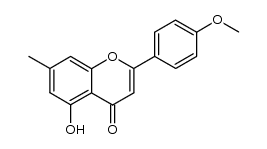 5-Hydroxy-4'-methoxy-7-methylflavone structure