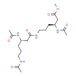(S)-3-(Acetylamino)-6-[[(S)-3,6-bis(acetylamino)-1-oxohexyl]amino]hexanoic acid methyl ester structure